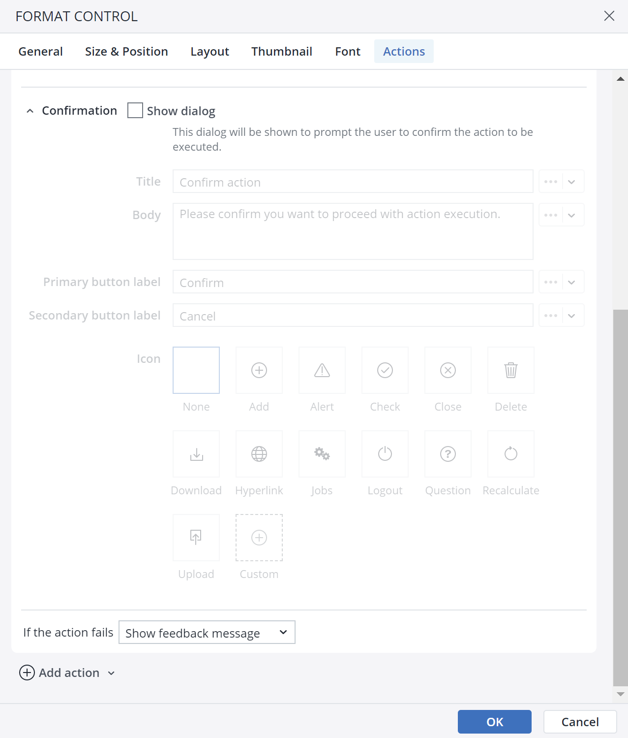 Jedox Web Actions: Element Selection