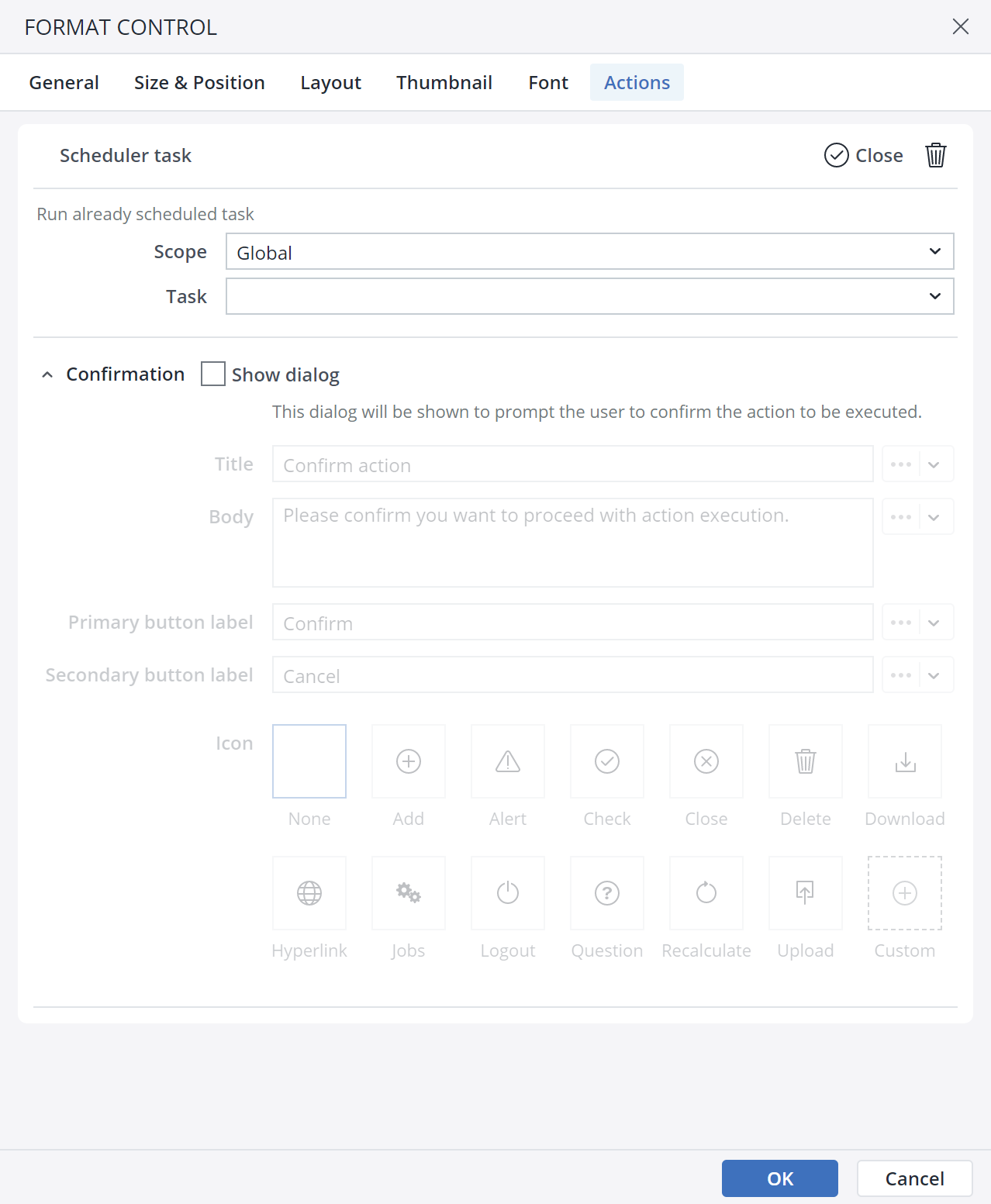 Jedox Web Actions: Scheduler Task
