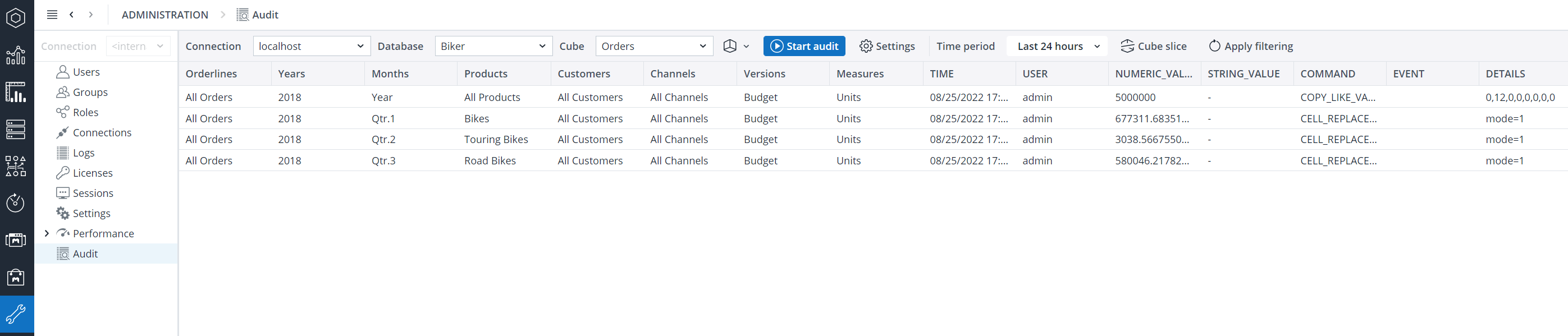 Viewing Audit Logs