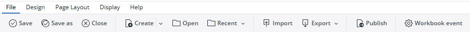 File Tab in Canvas Ribbon