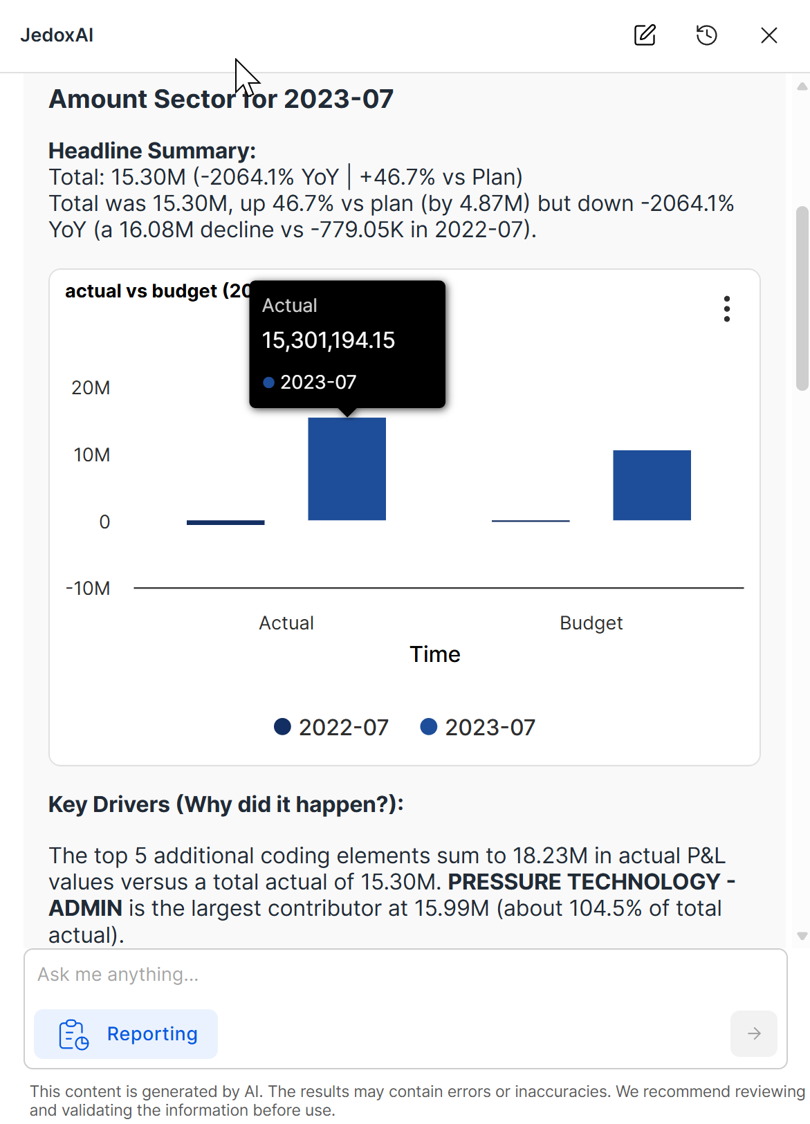 Click to enlarge Data summary screenshot