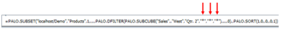 Palo Subset formula screenshot